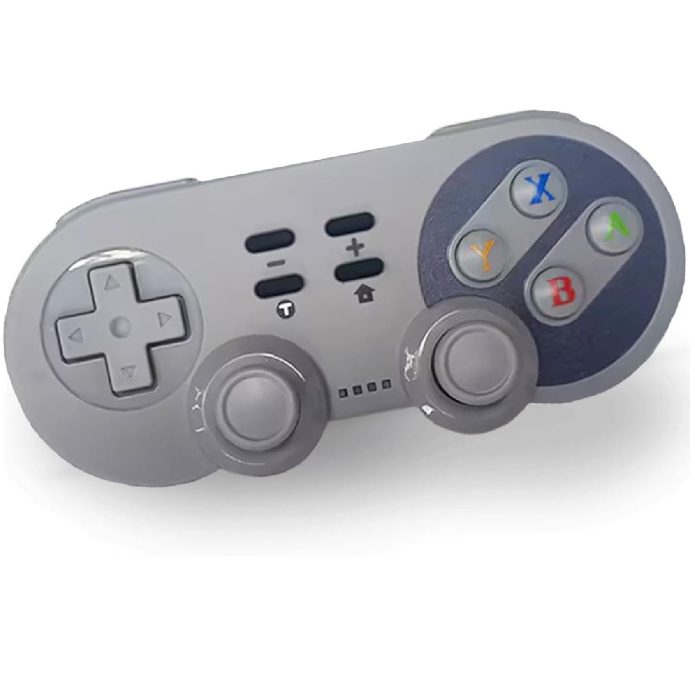 PowerLead Retro Gray Soft Touch Replacement Grip Shell for Switch Pro Controller with Colorful ABXY Buttons, Ergonomic Protective Housing Case Kit