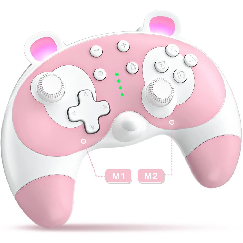 PowerLead Switch Pro Controller, Cute Raccoon Wireless Gamepad, kompatibel mit Switch/Lite/OLED, mit Turbo, Bewegungssteuerung, Vibration & Screenshot